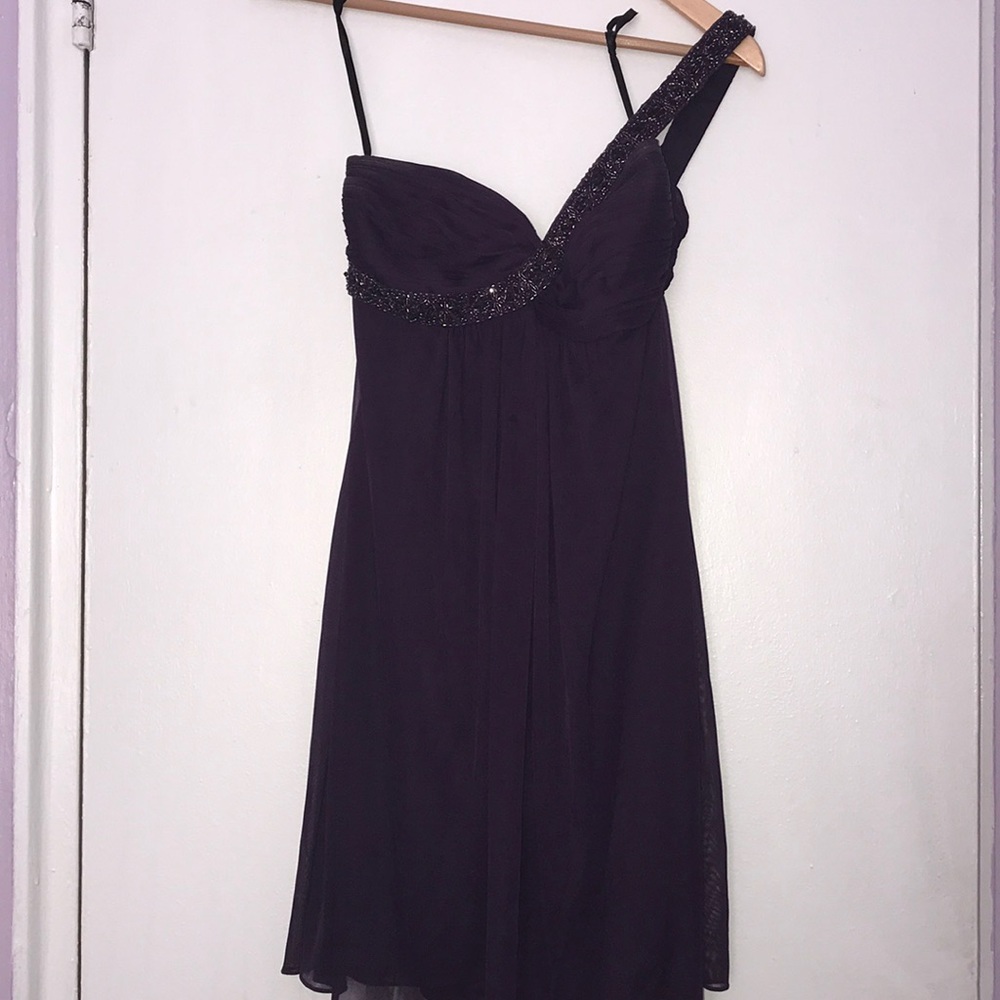 Beautiful Xscape beaded one shoulder dress.